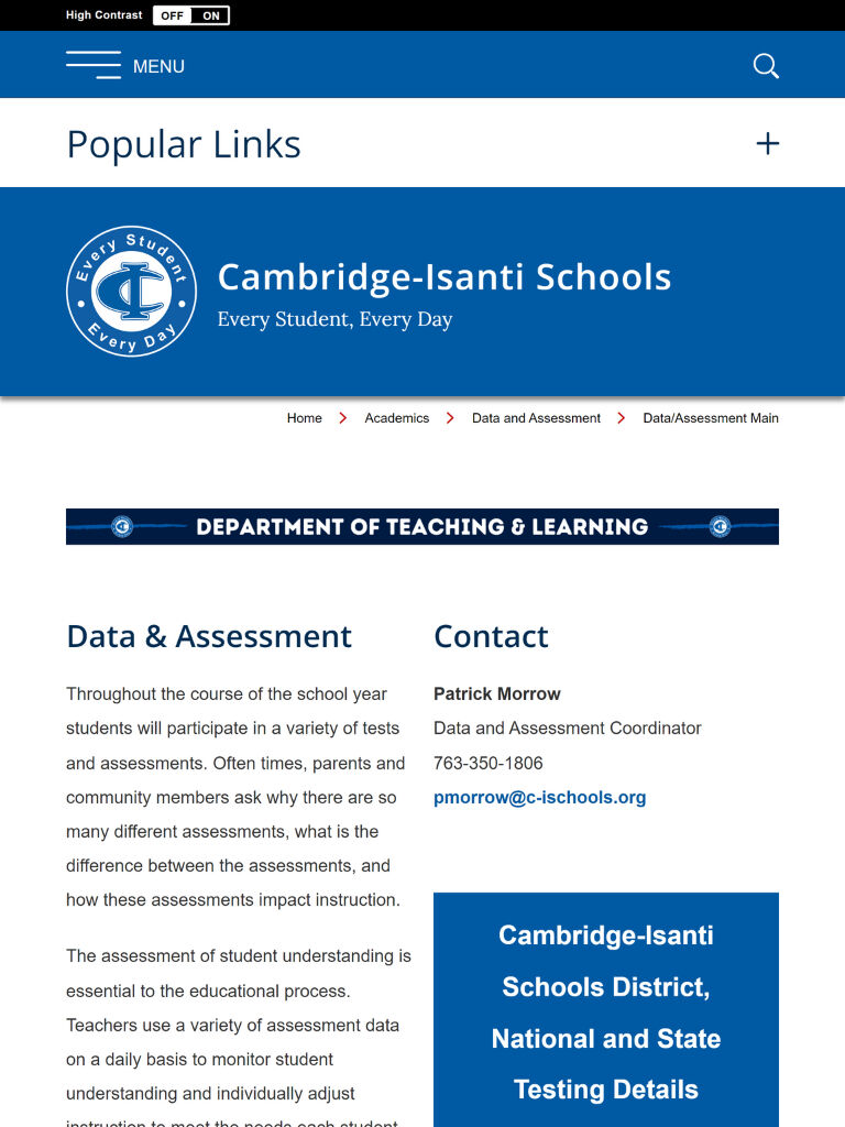 Cambridge Isanti Schools Tablet