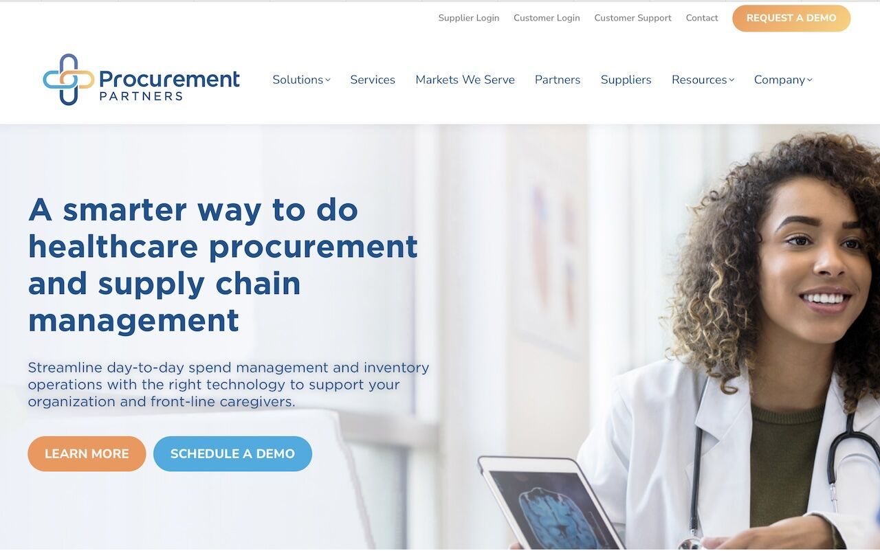 Procurement Partners Homepage - B2B Healthcare Marketing